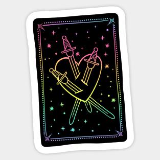 Three of Swords Tarot card Sticker